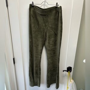 Aerie flare leg velvet ribbed pants